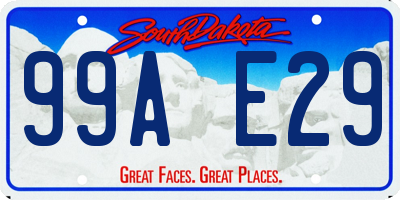 SD license plate 99AE29