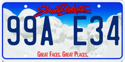 SD license plate 99AE34