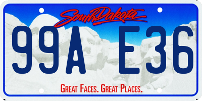 SD license plate 99AE36