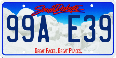 SD license plate 99AE39