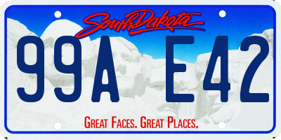 SD license plate 99AE42