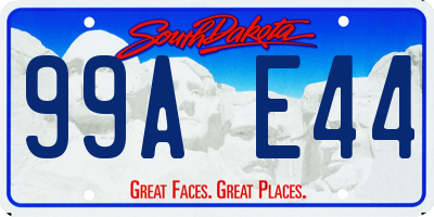 SD license plate 99AE44