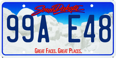 SD license plate 99AE48