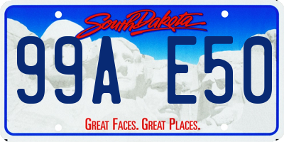 SD license plate 99AE50