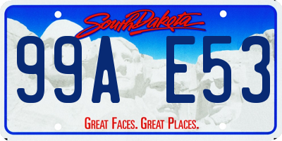 SD license plate 99AE53