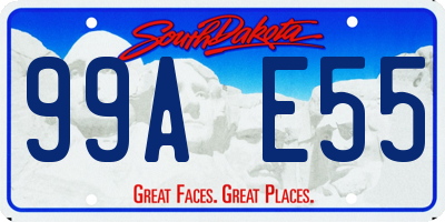 SD license plate 99AE55