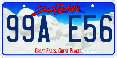 SD license plate 99AE56