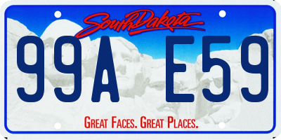 SD license plate 99AE59
