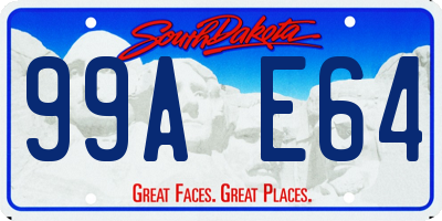 SD license plate 99AE64