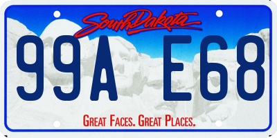 SD license plate 99AE68