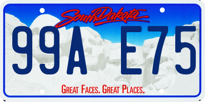SD license plate 99AE75