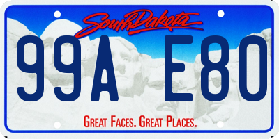 SD license plate 99AE80
