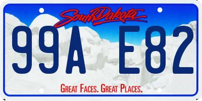 SD license plate 99AE82