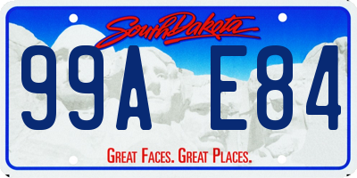 SD license plate 99AE84