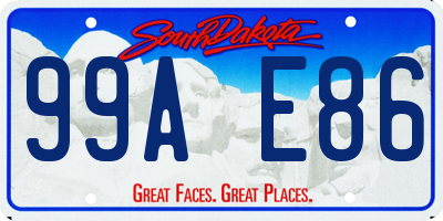 SD license plate 99AE86