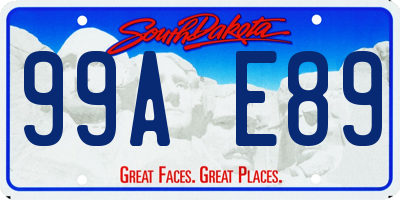 SD license plate 99AE89
