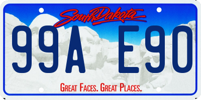SD license plate 99AE90
