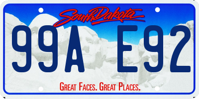SD license plate 99AE92