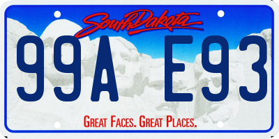 SD license plate 99AE93
