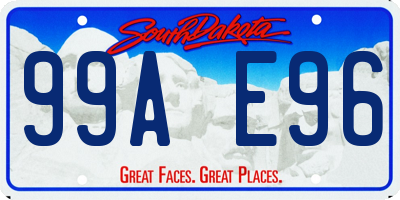 SD license plate 99AE96