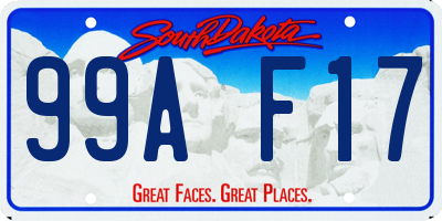 SD license plate 99AF17