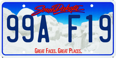 SD license plate 99AF19
