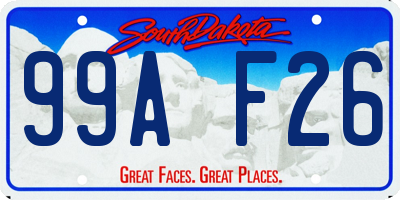 SD license plate 99AF26