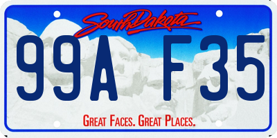 SD license plate 99AF35