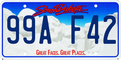 SD license plate 99AF42