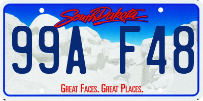 SD license plate 99AF48