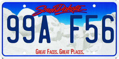 SD license plate 99AF56