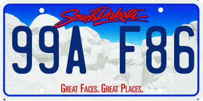 SD license plate 99AF86