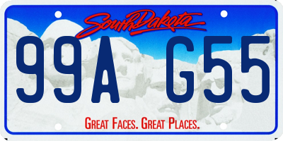SD license plate 99AG55