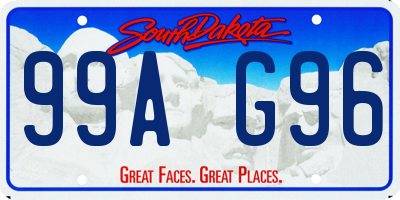 SD license plate 99AG96