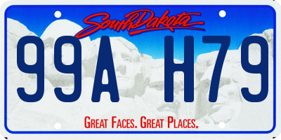 SD license plate 99AH79