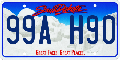 SD license plate 99AH90