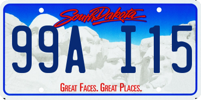 SD license plate 99AI15