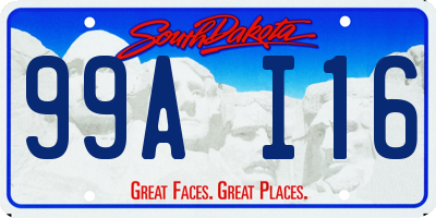 SD license plate 99AI16