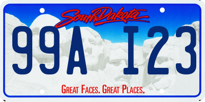 SD license plate 99AI23