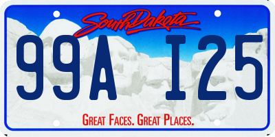 SD license plate 99AI25