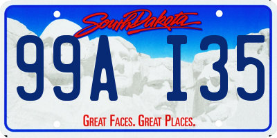 SD license plate 99AI35