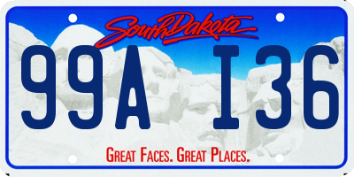 SD license plate 99AI36