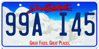 SD license plate 99AI45