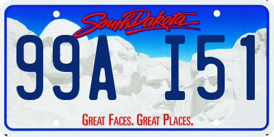 SD license plate 99AI51