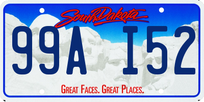 SD license plate 99AI52