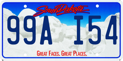 SD license plate 99AI54