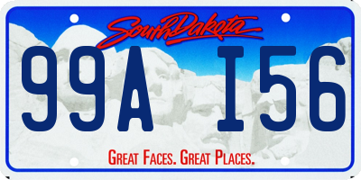 SD license plate 99AI56