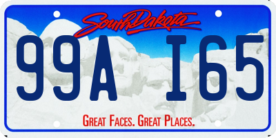 SD license plate 99AI65