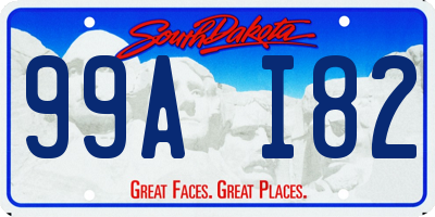 SD license plate 99AI82