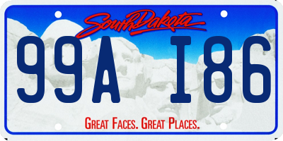 SD license plate 99AI86